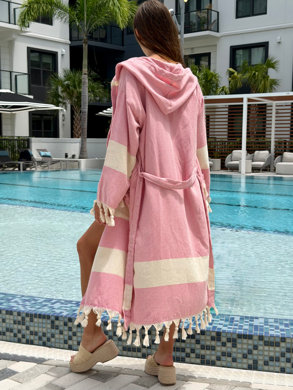 Haven Hooded Robe — Blush Rose