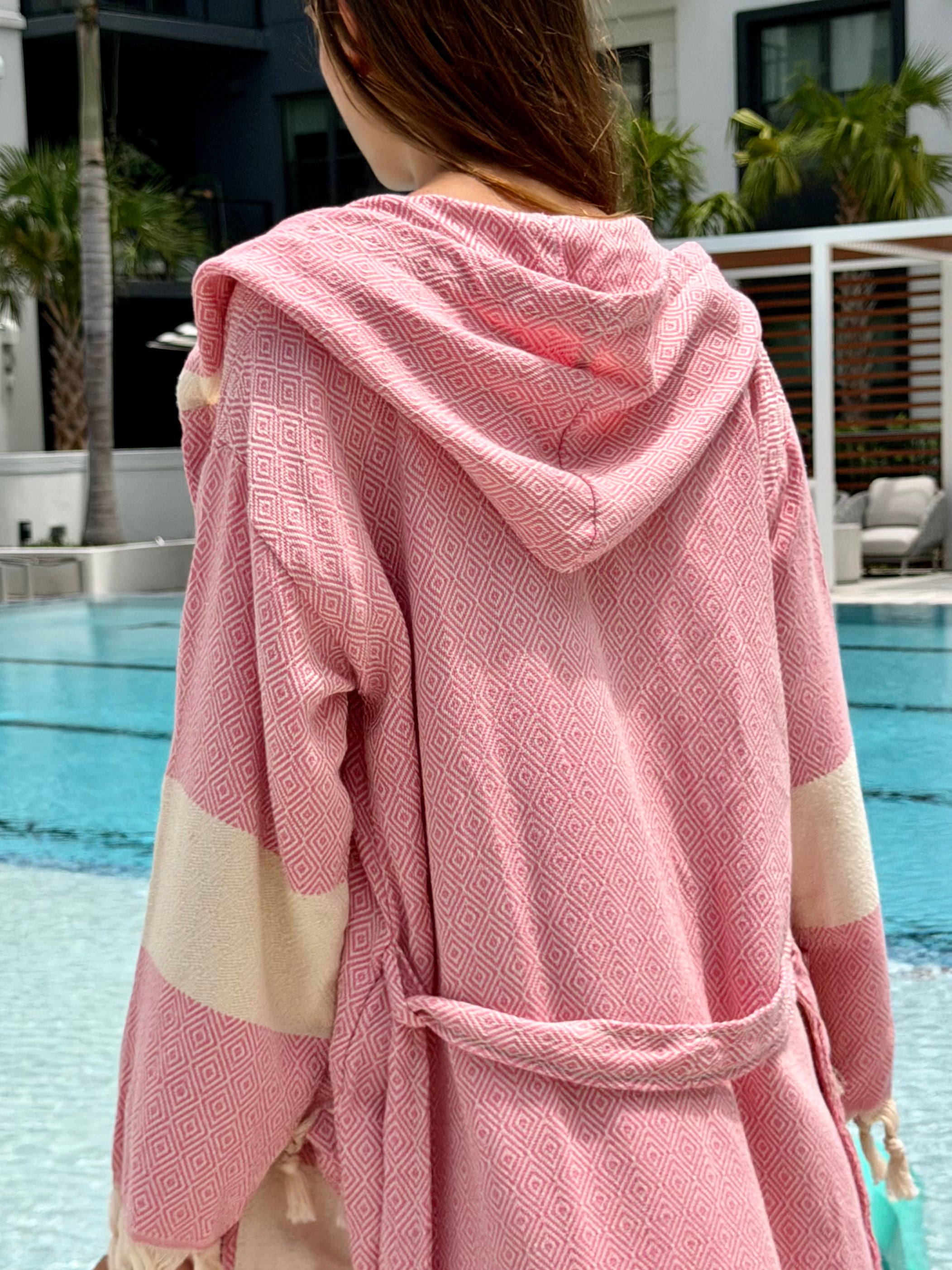Haven Hooded Robe — Blush Rose