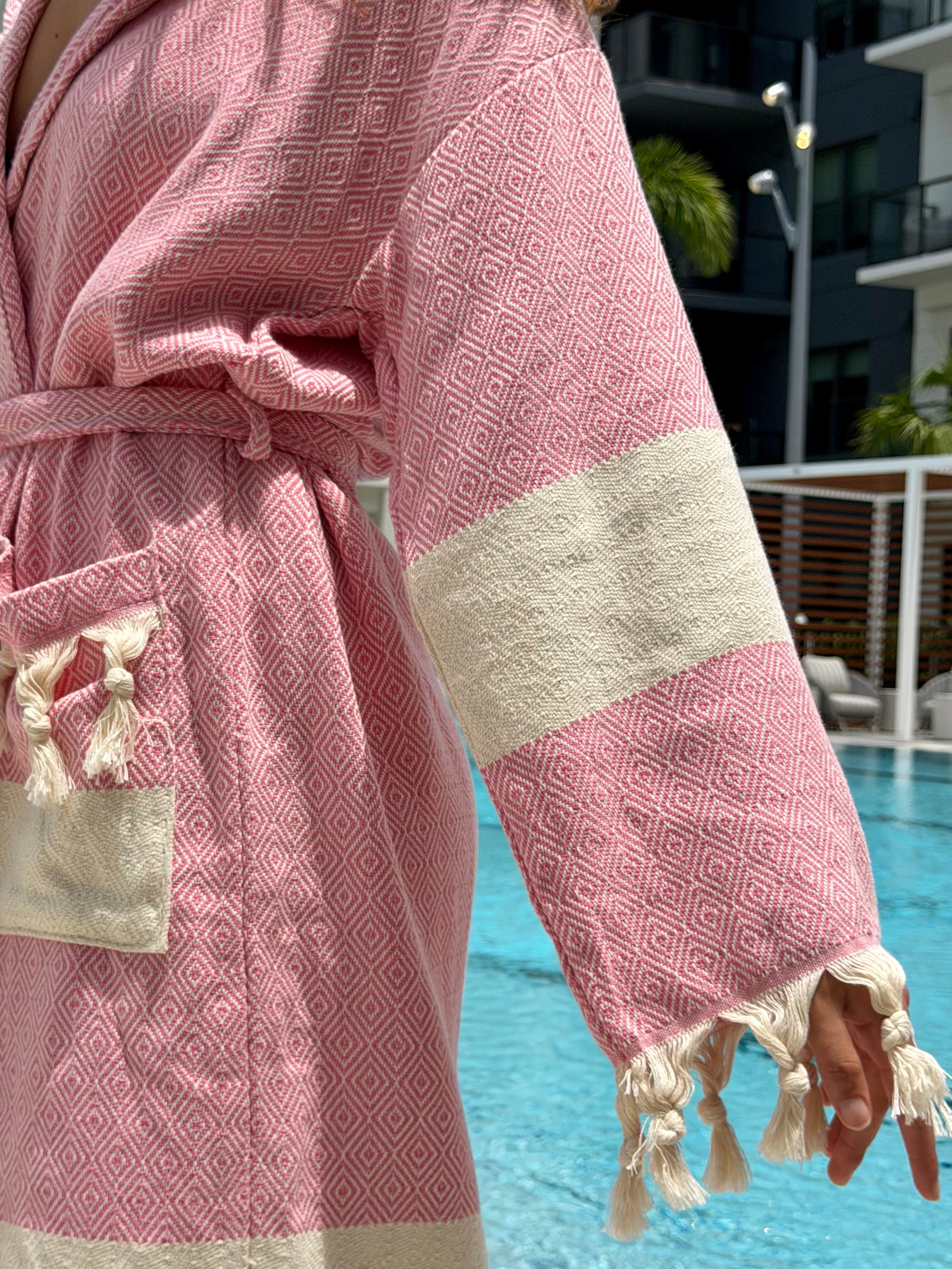 Haven Hooded Robe — Blush Rose