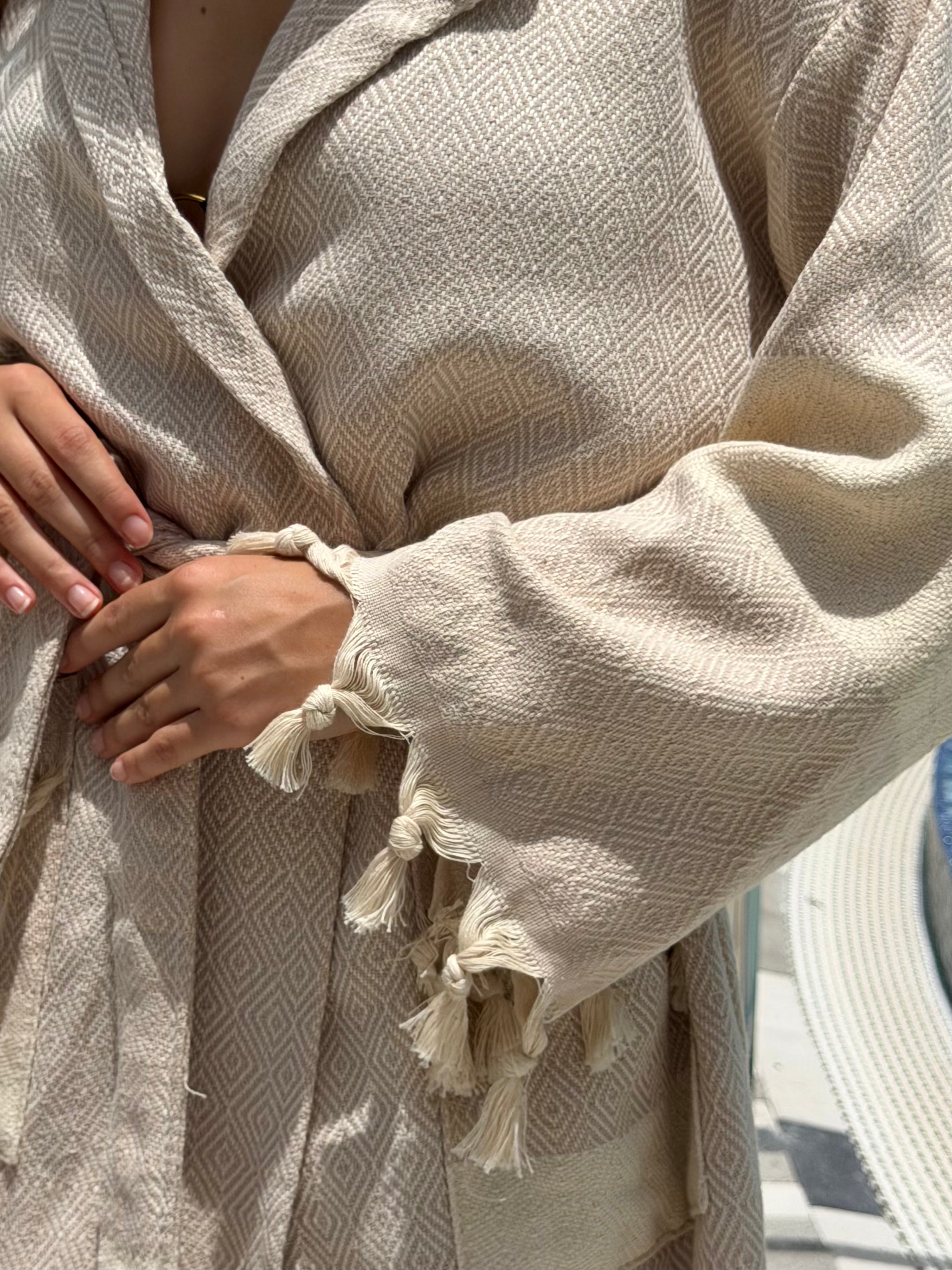 Haven Hooded Robe — Soft Dune