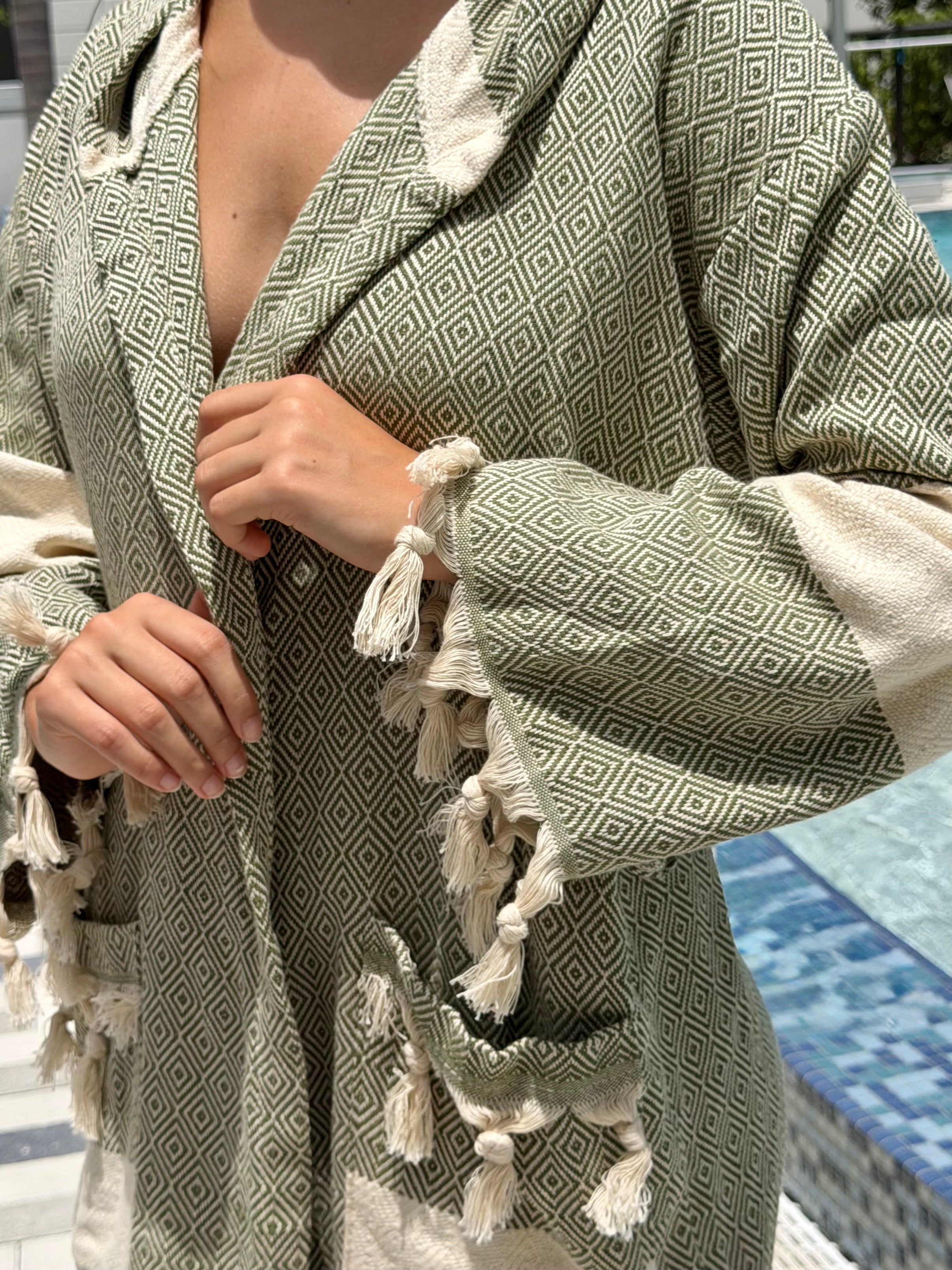 Haven Hooded Robe — Olive Grove